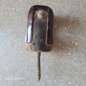 Brown Ceramic Insulator Electric Wire Guide Screw